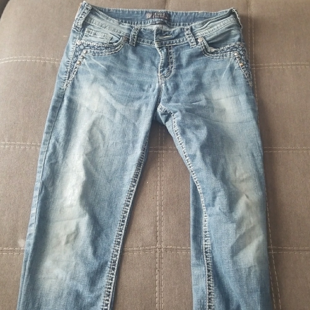 Silver Slim Boot Jeans